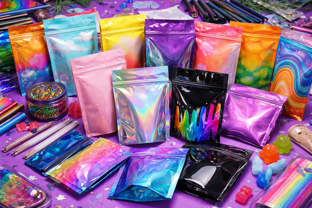 Trippy Weed Art Trends 2026 Cyberpunk Neon Cannabis Packaging