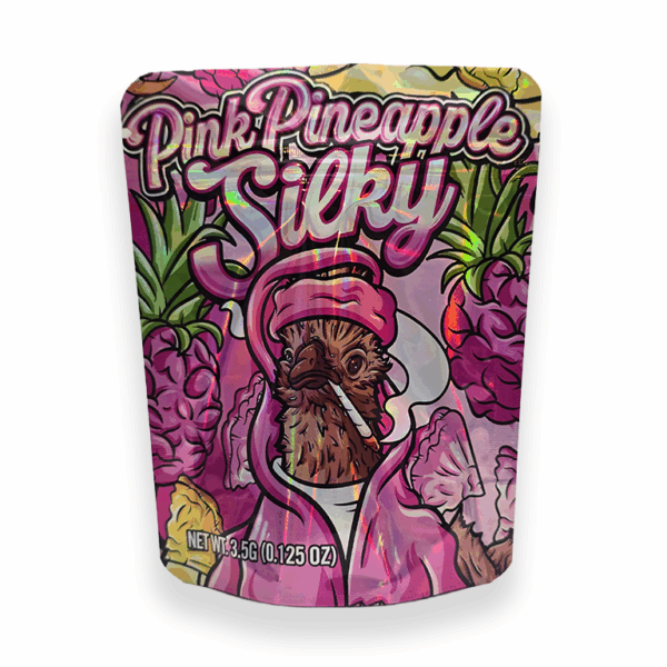 pink pinapple Mylar Bag